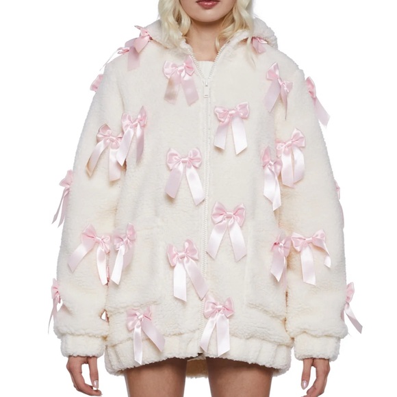 Dolls Kill Pinky Promise oversized Sheba hoodie Jacket - Picture 1 of 7